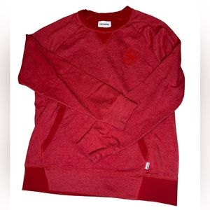 Converse| Converse All Star Pull Over Red Crewneck Sweatshirt